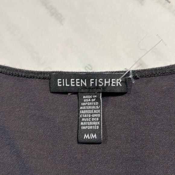 Eileen Fisher Jersey Viscose Scoop Neck Tank Shift Dress Dark Grey‎ M - Picture 7 of 12